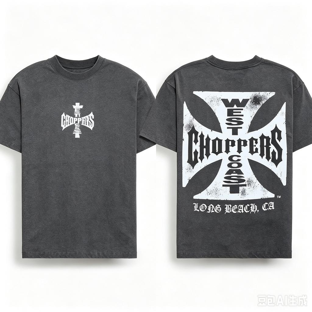 West Coast Choppers Core Logo T-Shirt Men Women Oversized Streetwear Y2k Retro Hip Hop Harajuku Short Sleeve Casual Loose Female Male Clothing