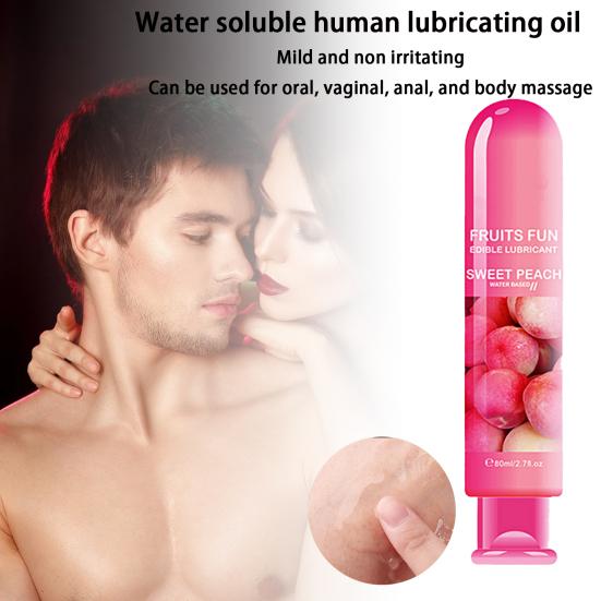 Yousheng 80ML Sex-Gleitmittel auf Wasserbasis, nicht fettend, natürlicher Pflanzenextrakt, Lustverstärker, hinterlässt keine Flecken, Erdbeer-Blaubeer-Geschmack für Paare