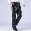 Men's PU Leather Pants - Oil & Waterproof, Loose Fit, Plus Size, Ideal for Work, Driving, Delivery, and Riding during Autumn/Winter.