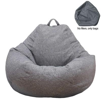 Adults Children Bean Bag Cover Large Lazy Sofa Chair Cover Without Filler Cotton Linen Beanbag Chair Seat S Size