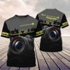 Fashion Funny Camera Photography T-Shirt 3D Print Men's Short Sleeve T-Shirt Streetwear Oversized Harajuku Tops Kids Clothing