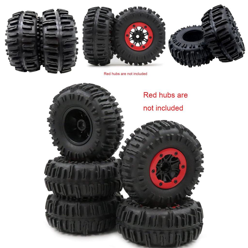 Durable Soft Rubber 2.2" Rock Crawler Tires With Foam For Axial Scx10 Wraith Trx-4