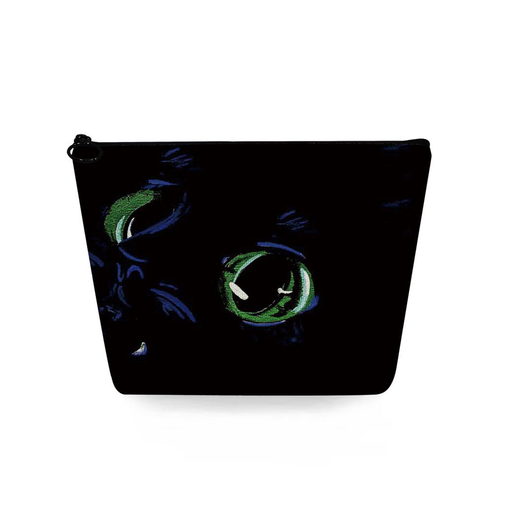 Women Black Cat Print Cosmetic Bag Toiletries Organize Travel Storage Case 6740 KTB