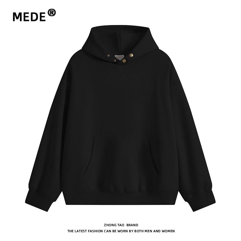 MEDE Men s American Style Heavyweight Hooded Sweatshirt 2XL