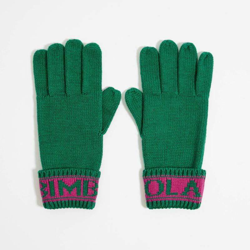 BIMBA Y LOLA [23FW] BIMBA Y LOLA Green Knit Gloves B236AIG013GNB