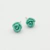 Jlauren Turquoise Rose Flower Stud Earrings M04032