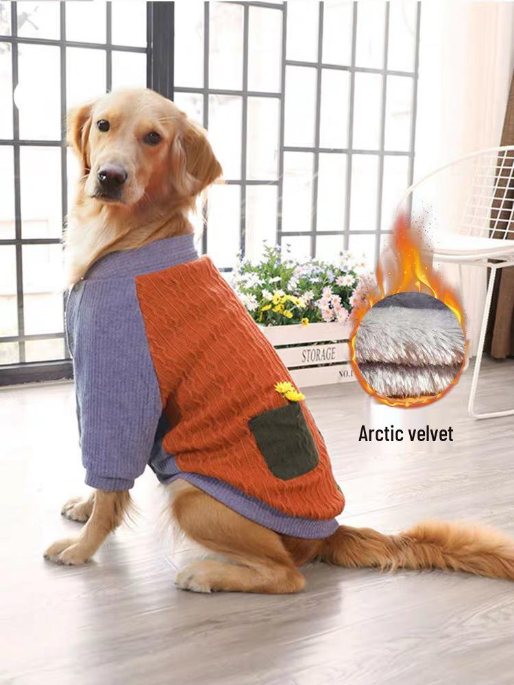 

Thickened Winter Sweater for Medium/Large Dogs: Golden Retriever, Labrador, Husky 3XL 36 lbs
