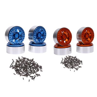 4pcs 1.9 Inch Beadlock Wheel Rim Hub Aluminum Alloy RC Wheel Hub for 1/10 RC Crawler Upgrade Accesso
