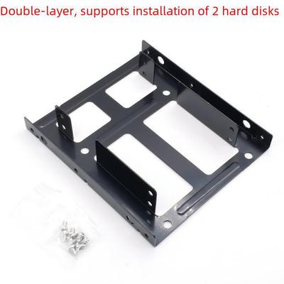 Adjustable SSD Metal Dual-Layer Bracket for 2.5 To 3.5 Inch Hard Drives