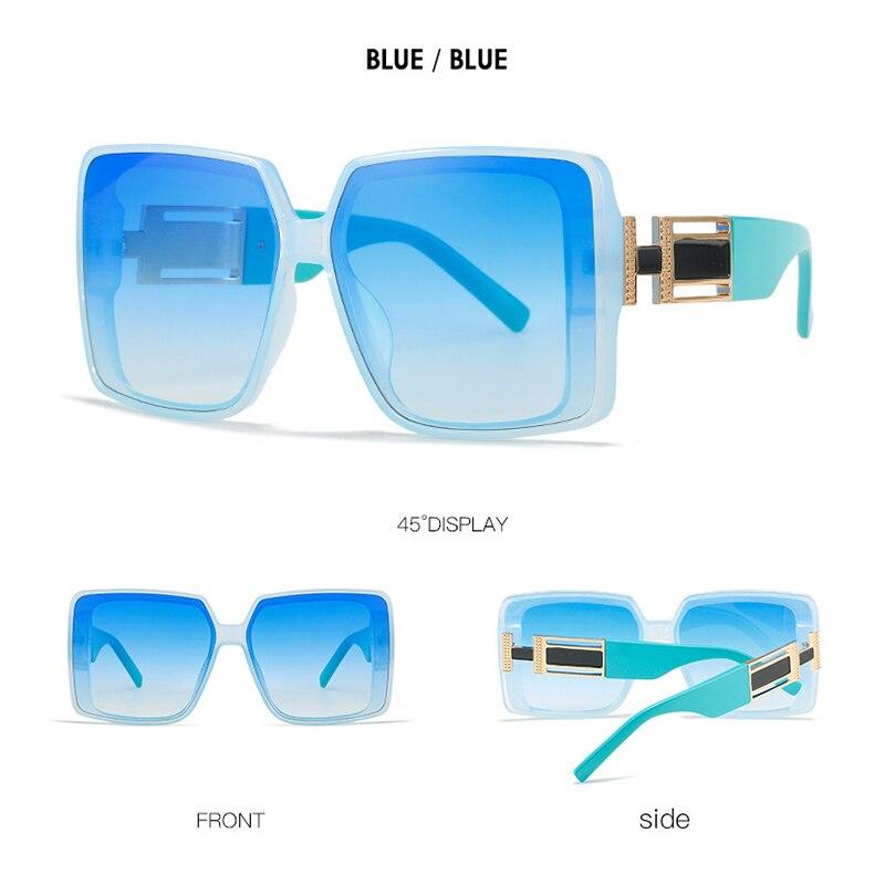 Noi ochelari de soare de lux supradimensionați pentru bărbați Ochelari de soare de brand pentru femei, de modă, nuanțe pătrate cu degrade