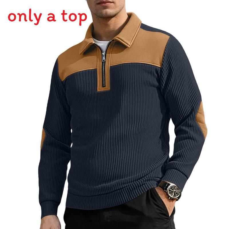 Mens Knitted Polo Shirt With Embroidery For Casual Office Winter Wear