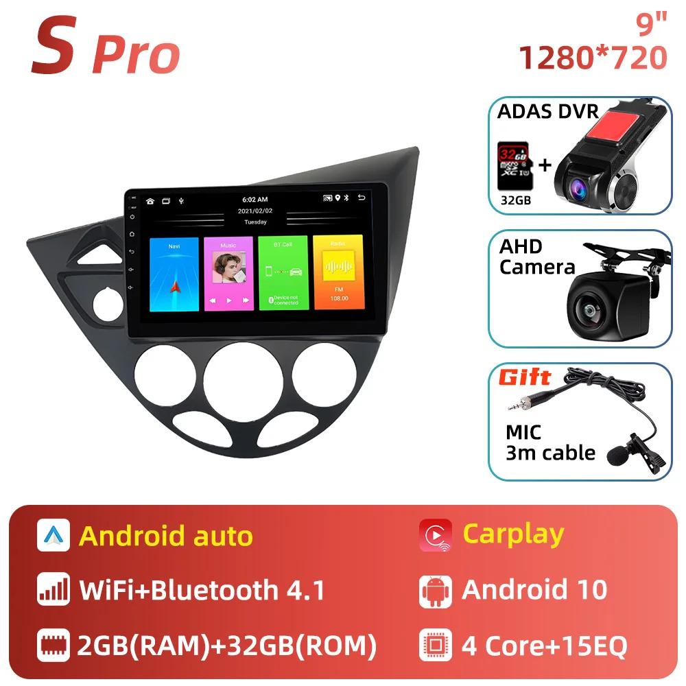 9 Inch Multimedia for Ford Fiesta 1995-2001 Focus MK1 1998-2004 Car Radio 2 Din Android Stereo Carplay Autoradio Head Unit Auto