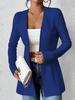 2025 European Autumn/Winter V-neck Single-button Solid Color Long-sleeved Blazer