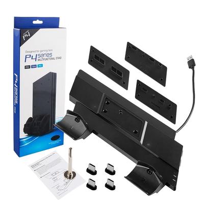 Multifunkční vertikální stojan s nabíjecí dokovací stanicí pro ovladače PS4 pro PS4 / PS4 Slim / PS4 Pro, Micro USB