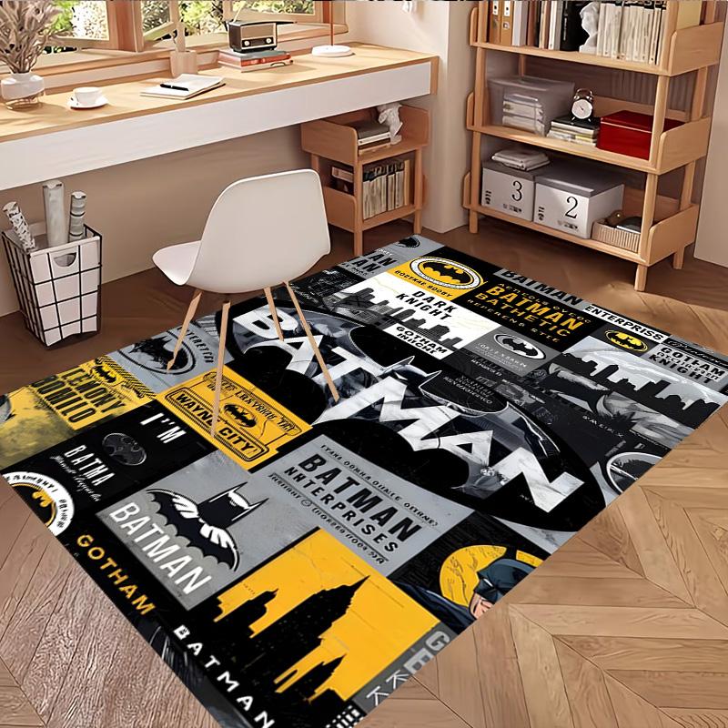 Superheroes Print Rug, Washable Floor Carpet, For Entryway Dorm Laundry Room Office Study, Home Decor Birthday Christmas Gift