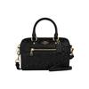 New COACH Rowan Iconic Smooth Calfskin Boston Bag, Handbag, Shoulder Bag, Crossbody Bag Mini Women's Black CC944-IMBLK