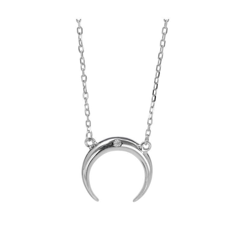 New Style S925 Silver Moon Pendant Necklace - Fashionable, Simple Women's Jewelry for Everyday Wear