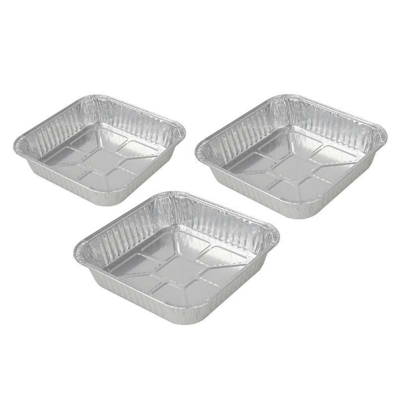 20 Pièces Carrées en Feuille d'Aluminium pour Cuisson et Barbecue Empilables Plateau de Cuisson au Four Accessoires pour Friteuses à Air