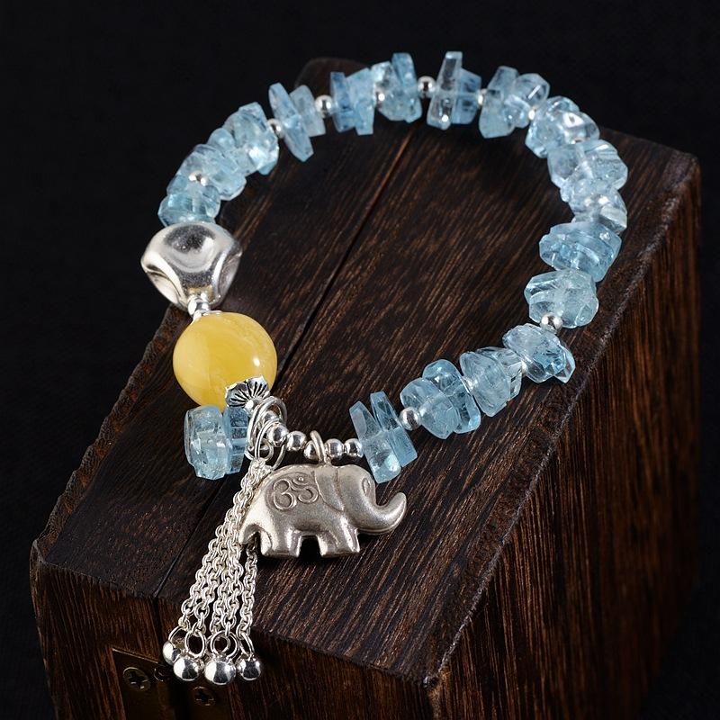 

S925 Серебряные аксессуары Женские аксессуары для слонов ручной работы Resizable