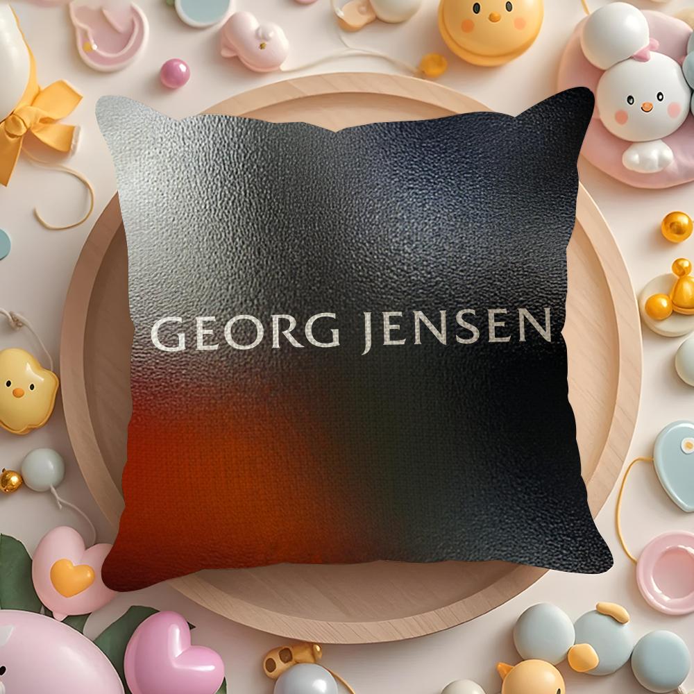 Luxury G-Georg J-Jensen Cushion Cover Natural Linen Organic Fabric Double-Sided Printing Sofa Home Decor Gift Pillow Cover