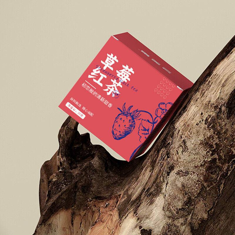 

Черный чай с клубникой в пирамидках для холодного заваривания фруктовый оздоровительный чай 1 box