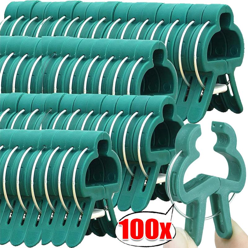 20pcs Plant Fixed Clips Reusable Garden Greenhouse Bracket Garden Plants Vine Climbing Clamp Flower Tomato Support Fastener