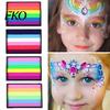 High Pigment Body Paint 50G Rainbow for Face Painting, Makeup Easy Blend Halloween Party Cosplay, Washable Kids Adults Performance