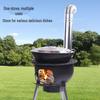 Portable Outdoor Firewood Stove with Threaded Round Legs - New Model