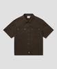Washed Duck Canvas Work Shirt Brown