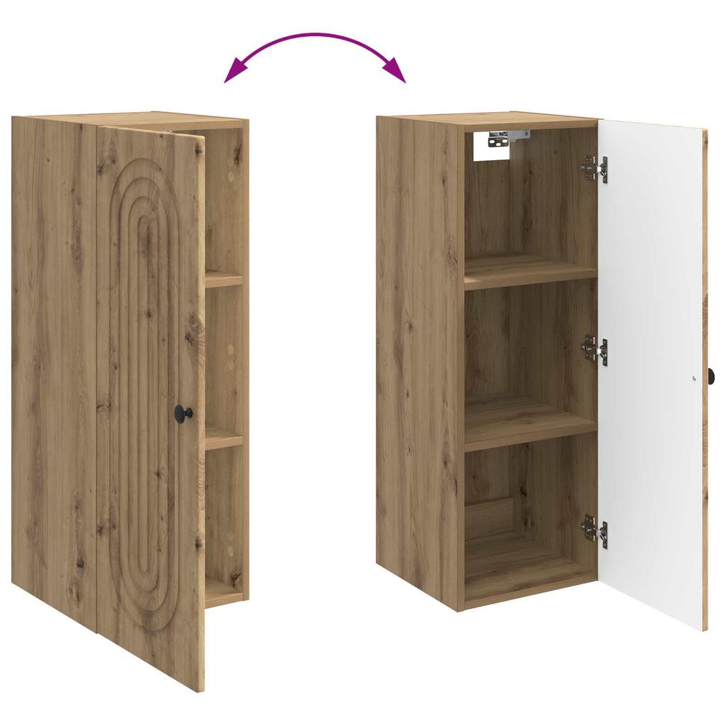 Wall Mounted Cabinet Artisan Oak 33 x 34.5 x 90 cm Particleboard