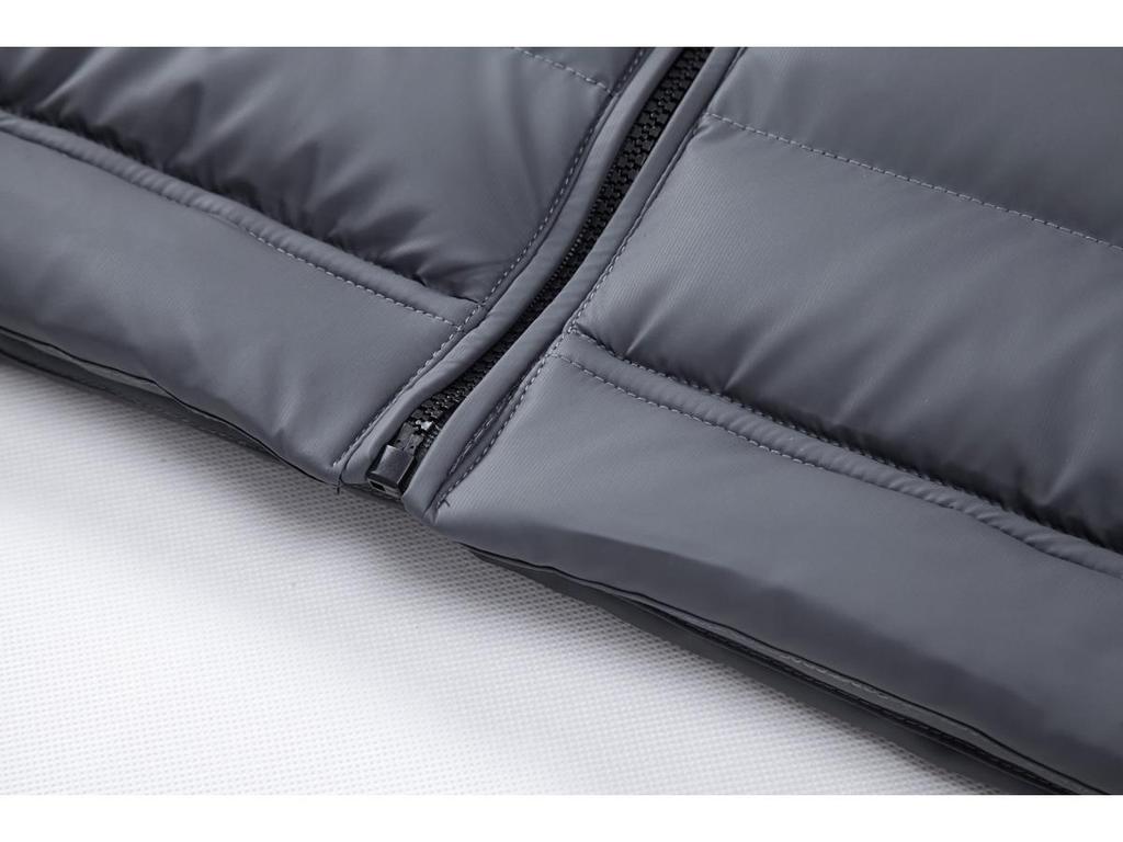 Men's Hooded Cotton Padded Jacket - Stand Collar, Patchwork, Warm Winter Casual Sport Jacket