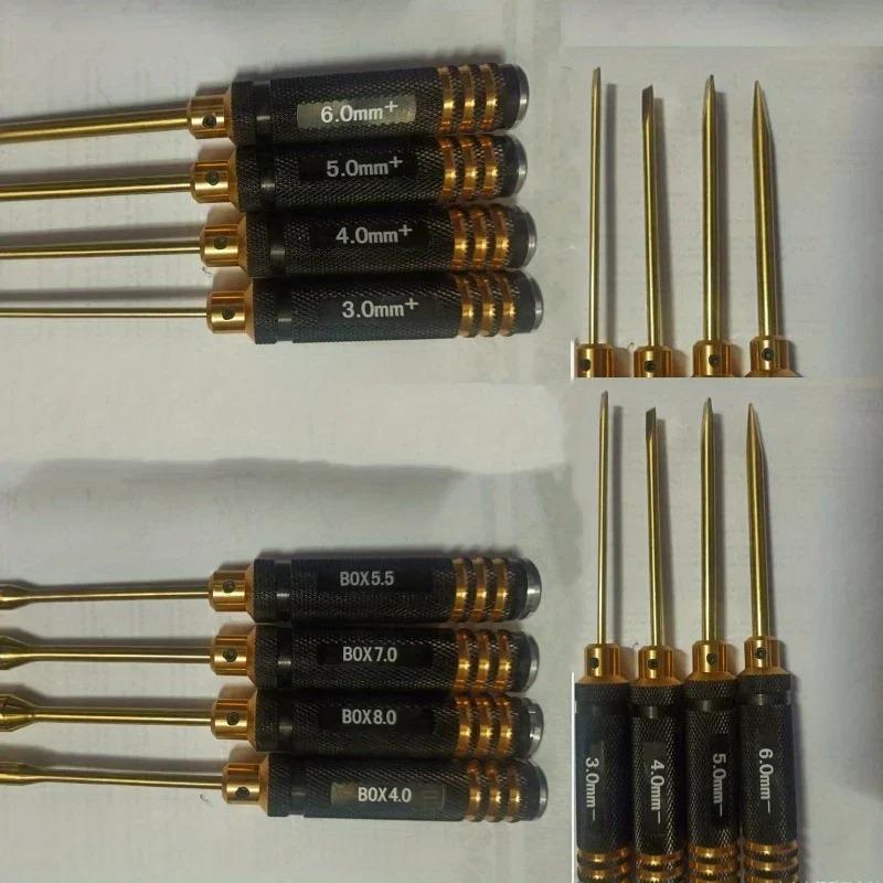 16 Pcs/set  Aviation Model Tools Hexagonal Dual Color Aluminum Alloy Handle Internal Hexagonal Screwdriver- Shaped+shaped Socket