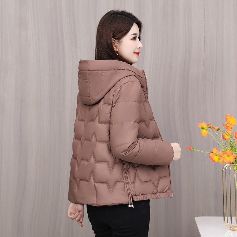 

Женские куртки женские парки зимняя куртка с капюшоном свободная хлопковая парка женская повседневная куртка-пуховик большого размера верхняя одежда L кофейный