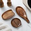 1PC-Rosewood Spoon Rest Holder Storage Rack Rice Spoon Spatula Kitchen Countertop Organizer Rack