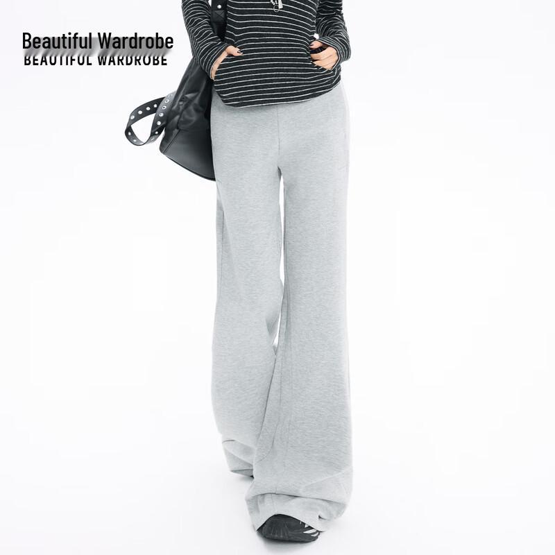 BEAUTIFUL WARDROBE Women s High-Waist Stretch Micro-Flared Casual Pants M