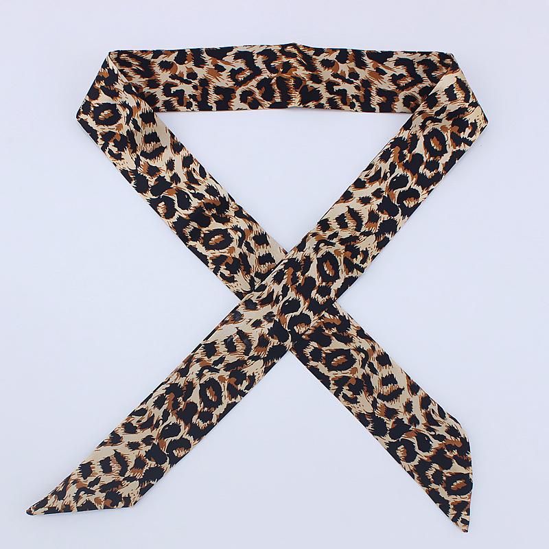 New Fashion Retro Pinrt Bag Luxury Designer Womens Silk Scarf Headwear Long Skinny Tie Scarves Ribbon Accessories Summer