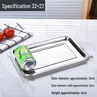 Shengjia Stainless Steel Rectangular Serving Trays (30-Pack)