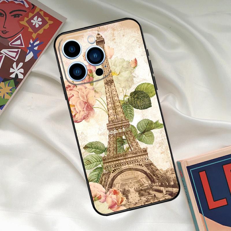 France Paris Eiffel Tower Phone Case For iPhone 16 15 14 13 12 11 17 Pro Max 15 16 Plus 12 Mini 16e 17 Air Funda Cover