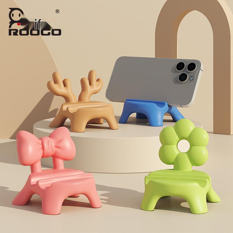 Bowknot Chair Mobile Phone Holder: Creative Desk Ornament & Binge-Watching Stand
