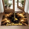 Led Zeppelin Design Kristall-Samt Teppich Weiche Dekorative Matte für Schlafzimmer Eingang