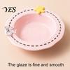 High-temperature Ceramic Bowl Feeding for Dogs & Cats, Whisker Friendly Kitten Food Non-tip Cat Dish Water Dish, Wide Shallow Pet Feeder Plate Dry Wet