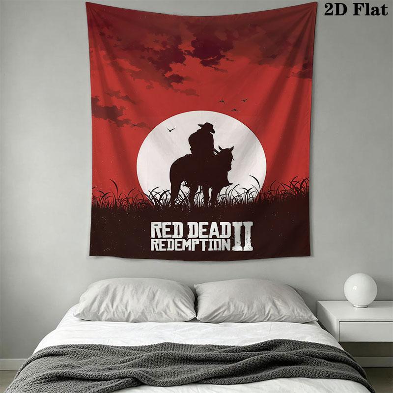 RDR2 Wall Hanging Printed Fabric Blanket Decorative Tapestries for Bedroom Living Room Home Decor