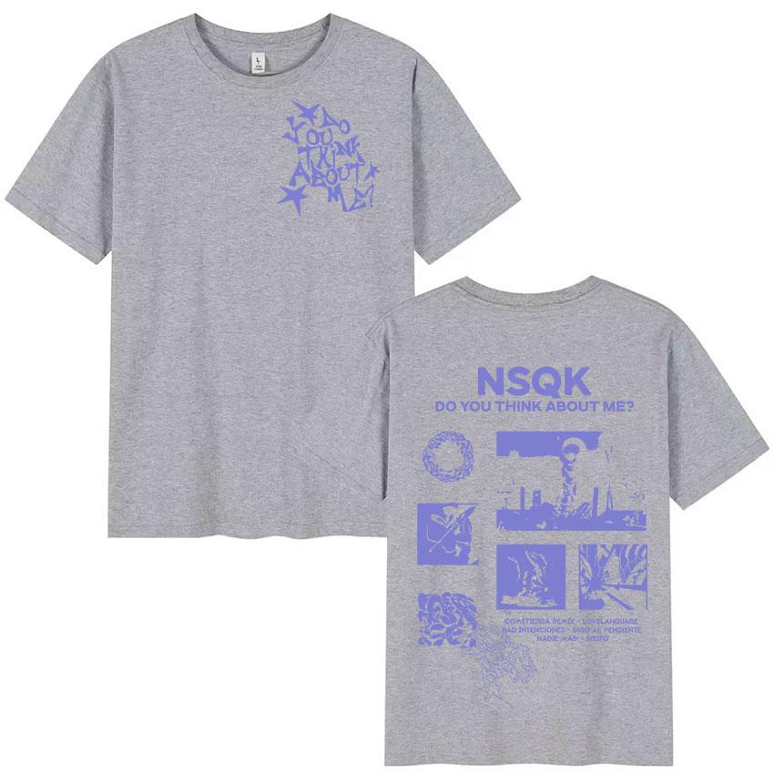 Rapper NSQK DO YOU THINK ABOUT W ME Tour 2025 Graphic T Shirts Men's Women Hip Hop Retro Fashion Short Sleeve T-shirt Streetwear