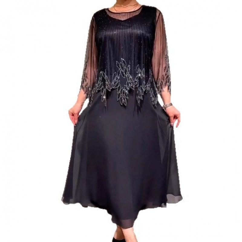 2025 Plus Size European & American Printed Fashion Dress