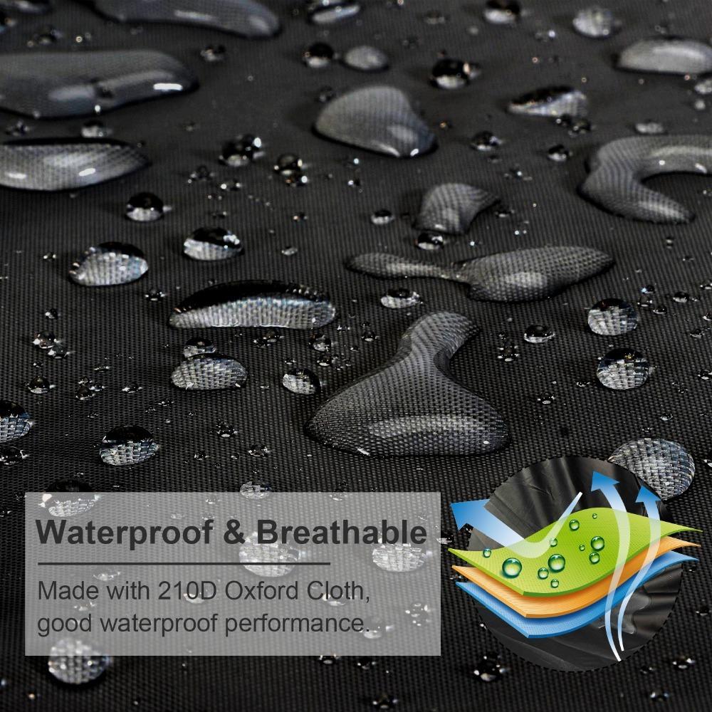 Waterproof Anti-UV Yacht Boat Cover 11-22FT Boat Accessories Black Boat Cover  Outdoor Protection