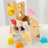 Wooden Giraffe-Shaped Sorting Toy - Early Childhood Cognitive And Fine Motor Skills Development Hand-Eye Coordination Education