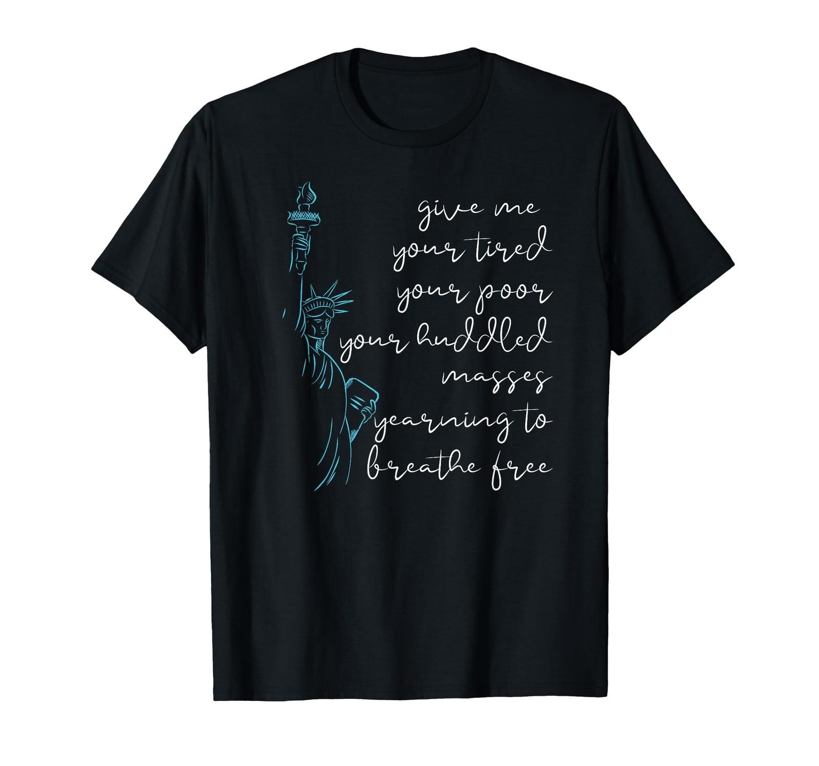 GIVE ME Your Poor Huddled Masses Statue of Liberty Meme T-Shirt S разноцветный