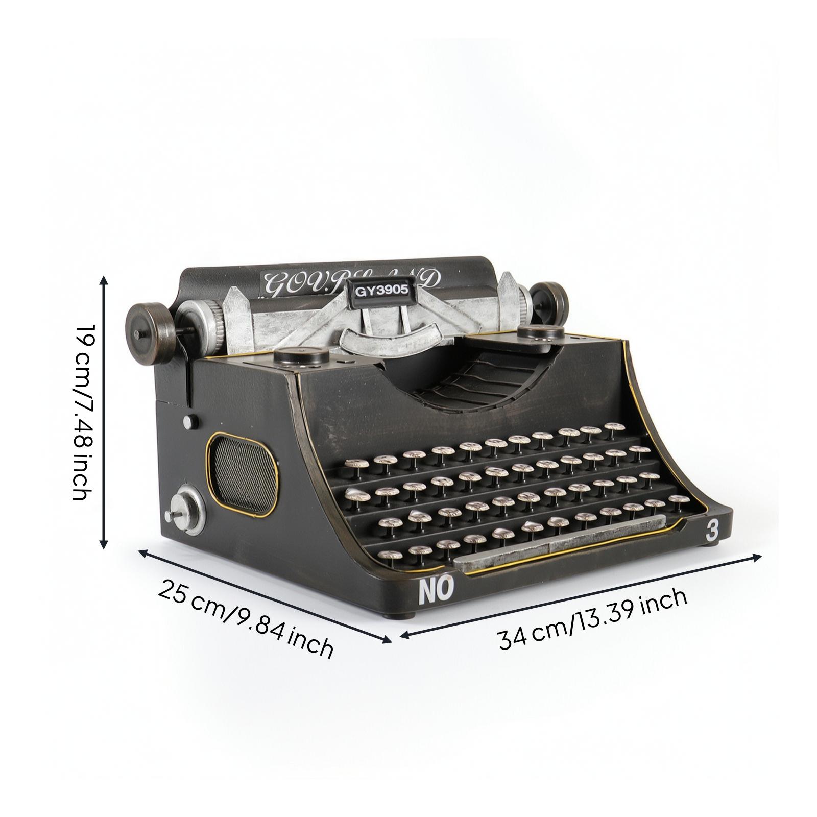 Vintage Typewriter Model | Industrial-Style, Aged