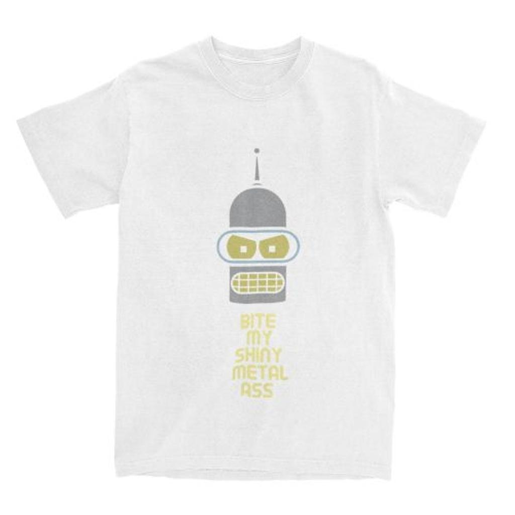2025 Mode Lässig Bender Futuramas T-Shirt Damen Herren Rundhals Kurzarm T-Shirt Kleidung Baumwolle Männlich Sommer Tops Schwarzes T-Shirt
