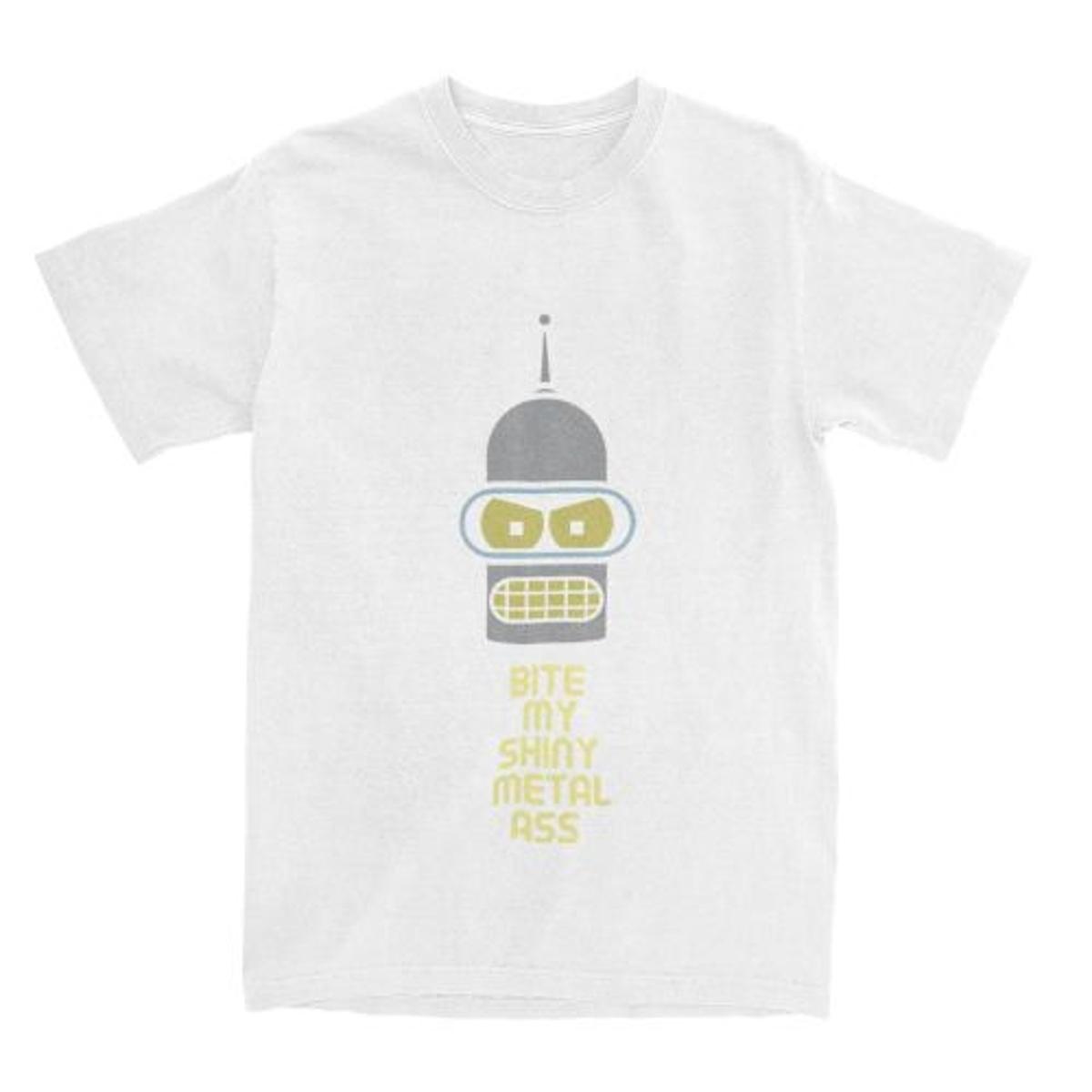 

2025 Модна Повсякденна Bender Futuramas Футболка Жіноча Чоловіча З Круглим Вирізом З Коротким Рукавом Футболка Одяг Бавовна Чоловічий Літній Верх Чорна Футболка S